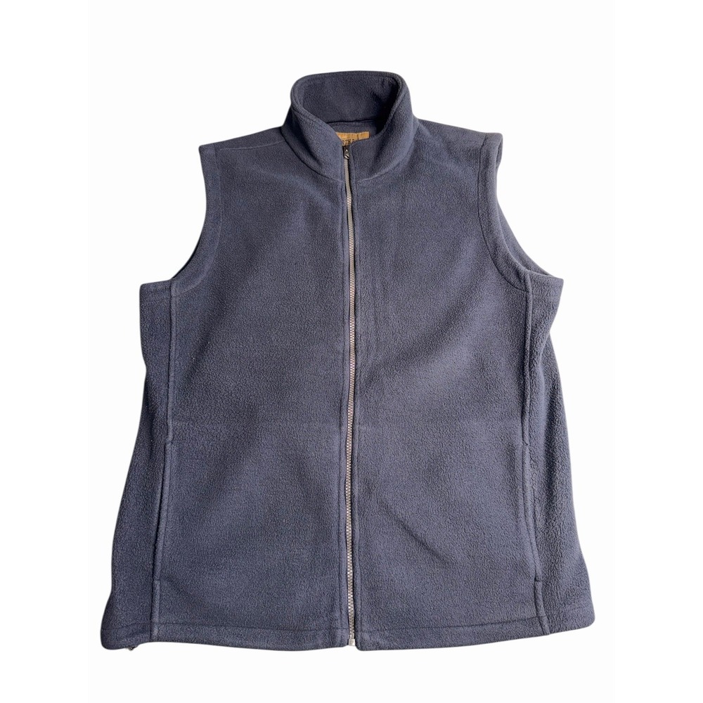 North River Men's Fleece‎ Vest Full Zip Navy Blue Size L